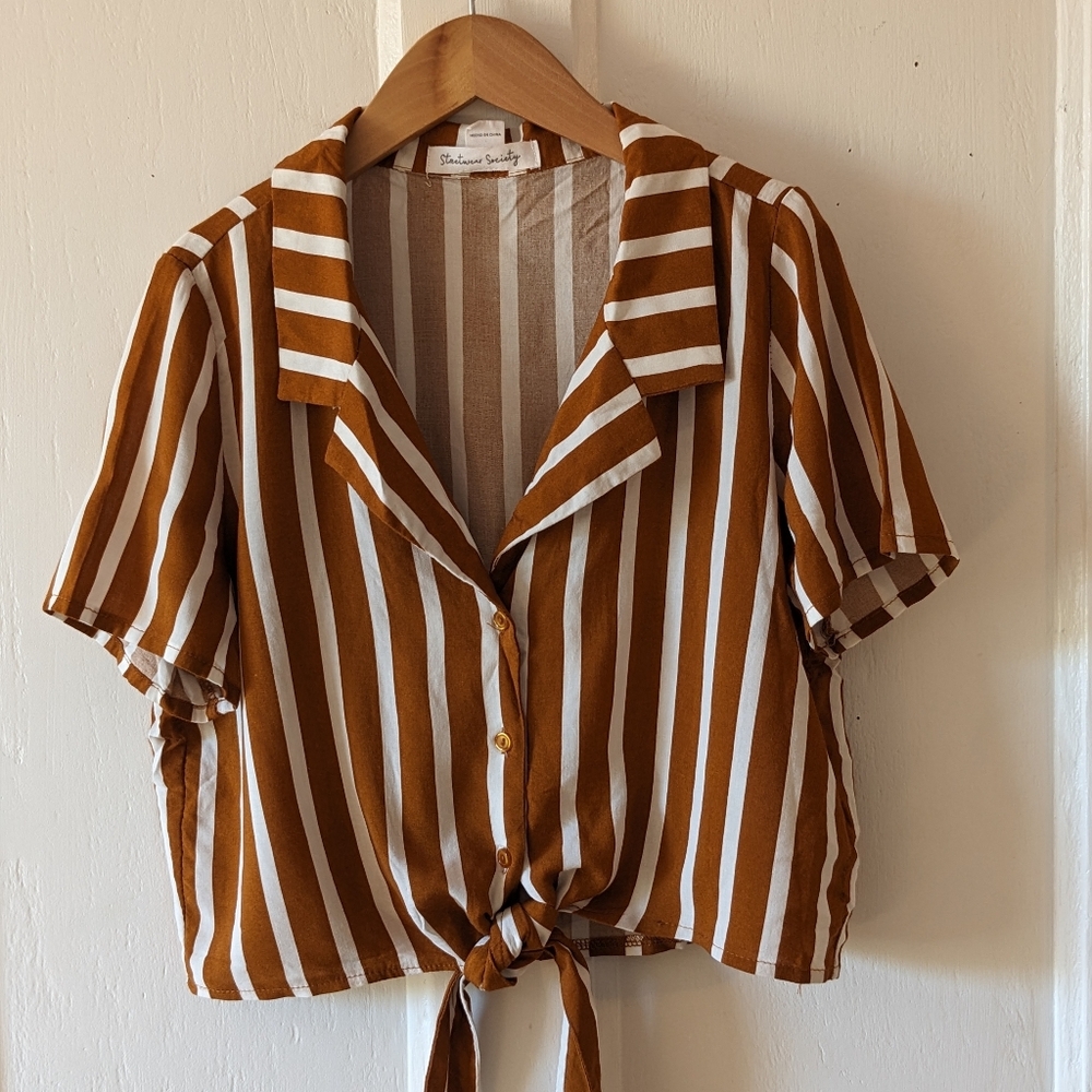 striped crop top